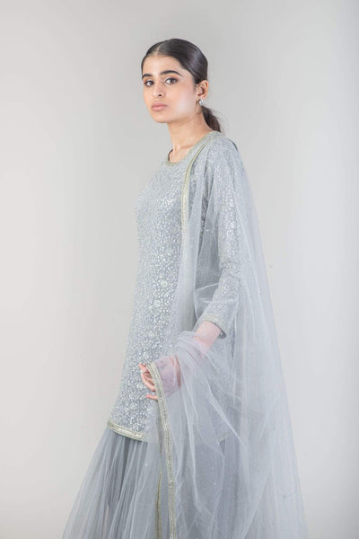 Pastel Georgette Skirt Set Indian Clothing in Denver, CO, Aurora, CO, Boulder, CO, Fort Collins, CO, Colorado Springs, CO, Parker, CO, Highlands Ranch, CO, Cherry Creek, CO, Centennial, CO, and Longmont, CO. NATIONWIDE SHIPPING USA- India Fashion X