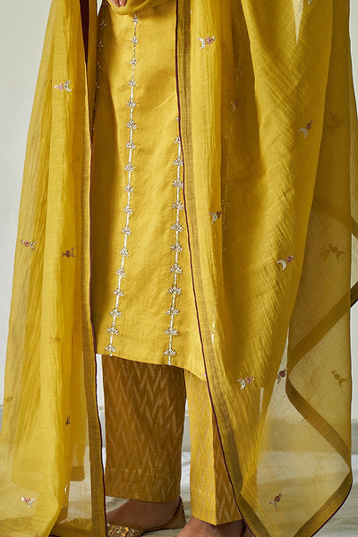 Turmeric Yellow Suit Set - Indian Clothing in Denver, CO, Aurora, CO, Boulder, CO, Fort Collins, CO, Colorado Springs, CO, Parker, CO, Highlands Ranch, CO, Cherry Creek, CO, Centennial, CO, and Longmont, CO. Nationwide shipping USA - India Fashion X