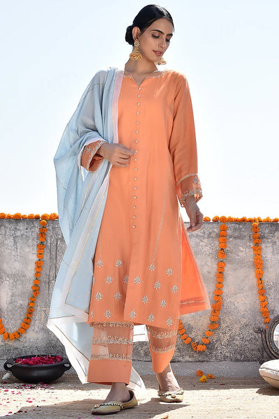Dusty Orange Salwar Set Indian Clothing in Denver, CO, Aurora, CO, Boulder, CO, Fort Collins, CO, Colorado Springs, CO, Parker, CO, Highlands Ranch, CO, Cherry Creek, CO, Centennial, CO, and Longmont, CO. NATIONWIDE SHIPPING USA- India Fashion X