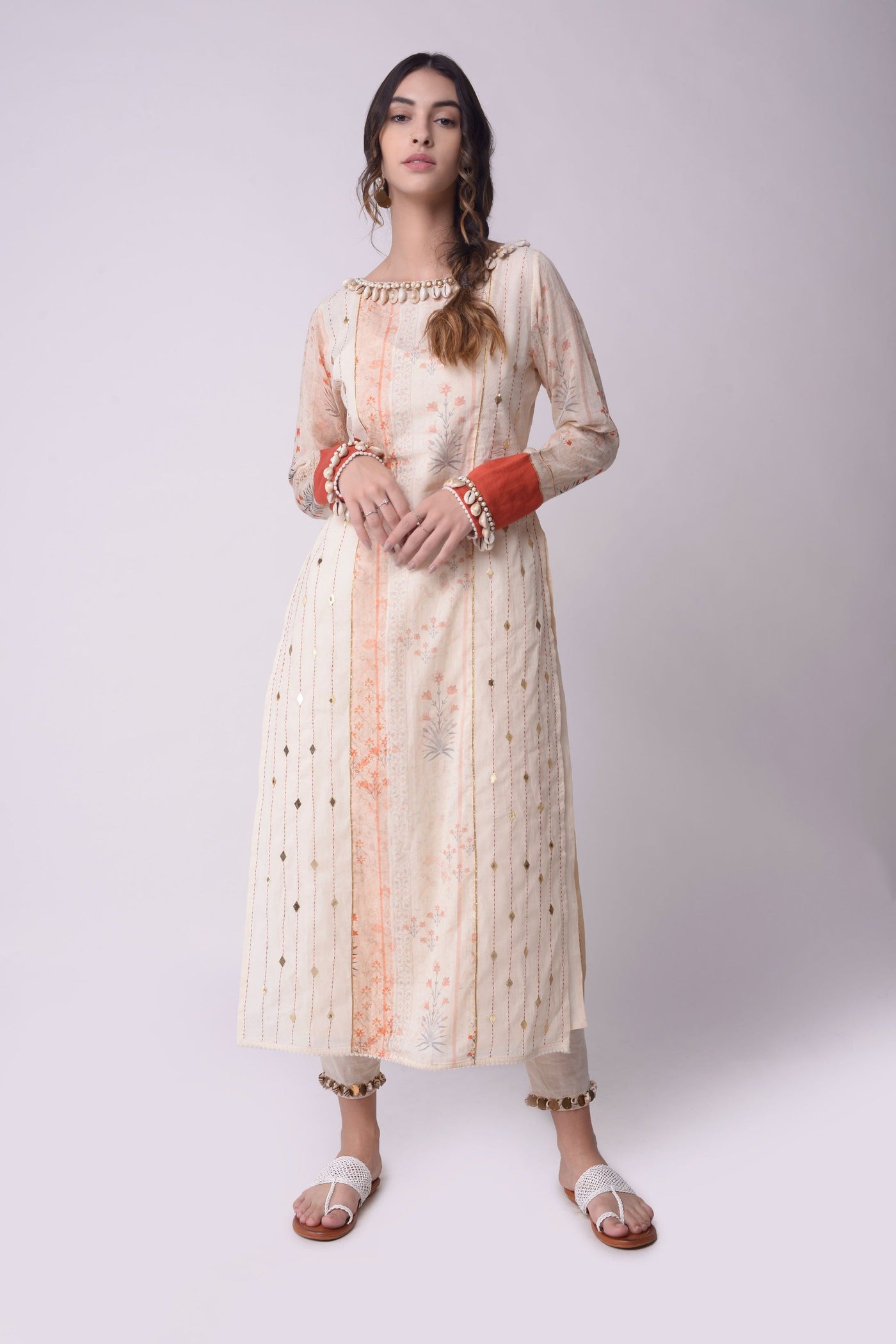 Ivory straight kurta set - Indian Clothing in Denver, CO, Aurora, CO, Boulder, CO, Fort Collins, CO, Colorado Springs, CO, Parker, CO, Highlands Ranch, CO, Cherry Creek, CO, Centennial, CO, and Longmont, CO. Nationwide shipping USA - India Fashion X