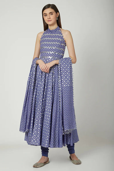 Lavender Kalidar Anarkali Set - Indian Clothing in Denver, CO, Aurora, CO, Boulder, CO, Fort Collins, CO, Colorado Springs, CO, Parker, CO, Highlands Ranch, CO, Cherry Creek, CO, Centennial, CO, and Longmont, CO. Nationwide shipping USA - India Fashion X
