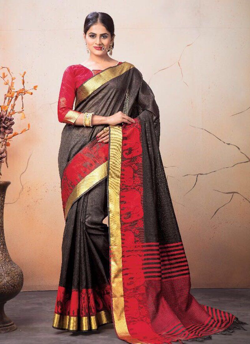 Embroidered Sarees  - brown - Indian Clothing in Denver, CO, Aurora, CO, Boulder, CO, Fort Collins, CO, Colorado Springs, CO, Parker, CO, Highlands Ranch, CO, Cherry Creek, CO, Centennial, CO, and Longmont, CO. Nationwide shipping USA - India Fashion X