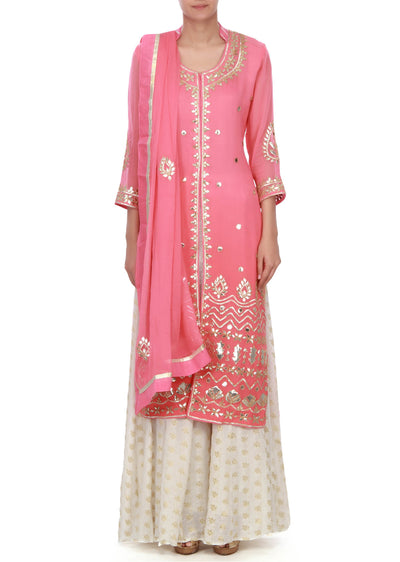 Pink straight suit - Indian Clothing in Denver, CO, Aurora, CO, Boulder, CO, Fort Collins, CO, Colorado Springs, CO, Parker, CO, Highlands Ranch, CO, Cherry Creek, CO, Centennial, CO, and Longmont, CO. Nationwide shipping USA - India Fashion X