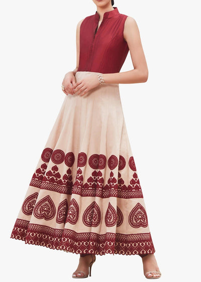 Deep maroon anarkali suit - Indian Clothing in Denver, CO, Aurora, CO, Boulder, CO, Fort Collins, CO, Colorado Springs, CO, Parker, CO, Highlands Ranch, CO, Cherry Creek, CO, Centennial, CO, and Longmont, CO. Nationwide shipping USA - India Fashion X