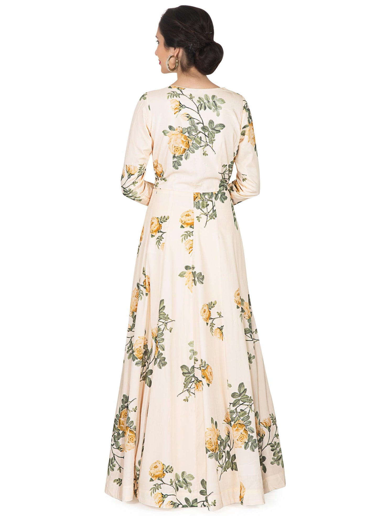 Vanilla cream anarkali gown - Indian Clothing in Denver, CO, Aurora, CO, Boulder, CO, Fort Collins, CO, Colorado Springs, CO, Parker, CO, Highlands Ranch, CO, Cherry Creek, CO, Centennial, CO, and Longmont, CO. Nationwide shipping USA - India Fashion X