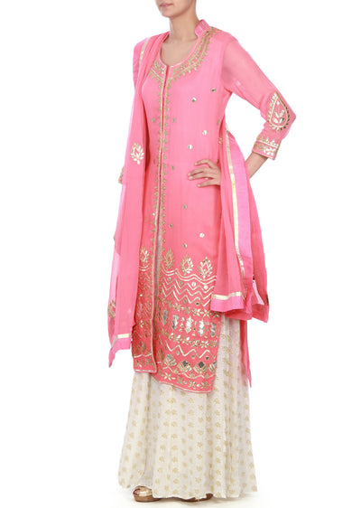 Pink straight suit - Indian Clothing in Denver, CO, Aurora, CO, Boulder, CO, Fort Collins, CO, Colorado Springs, CO, Parker, CO, Highlands Ranch, CO, Cherry Creek, CO, Centennial, CO, and Longmont, CO. Nationwide shipping USA - India Fashion X