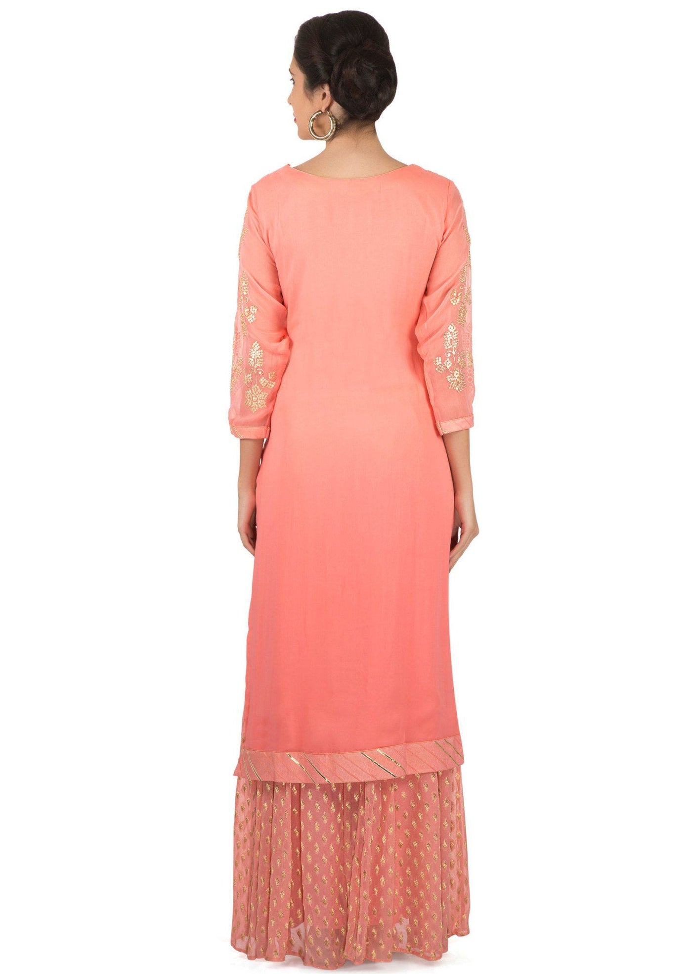 Candy Pink Palazzo Suit - Indian Clothing in Denver, CO, Aurora, CO, Boulder, CO, Fort Collins, CO, Colorado Springs, CO, Parker, CO, Highlands Ranch, CO, Cherry Creek, CO, Centennial, CO, and Longmont, CO. Nationwide shipping USA - India Fashion X