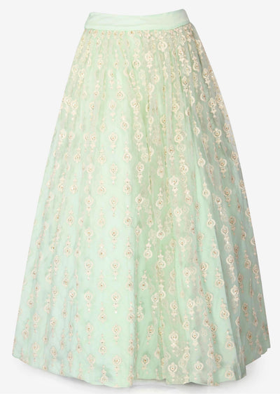 Mint blue lehenga in net - Indian Clothing in Denver, CO, Aurora, CO, Boulder, CO, Fort Collins, CO, Colorado Springs, CO, Parker, CO, Highlands Ranch, CO, Cherry Creek, CO, Centennial, CO, and Longmont, CO. Nationwide shipping USA - India Fashion X