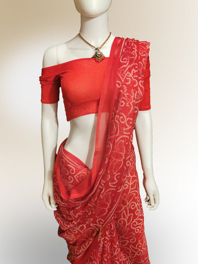 Red Henna Print Saree Indian Clothing in Denver, CO, Aurora, CO, Boulder, CO, Fort Collins, CO, Colorado Springs, CO, Parker, CO, Highlands Ranch, CO, Cherry Creek, CO, Centennial, CO, and Longmont, CO. NATIONWIDE SHIPPING USA- India Fashion X