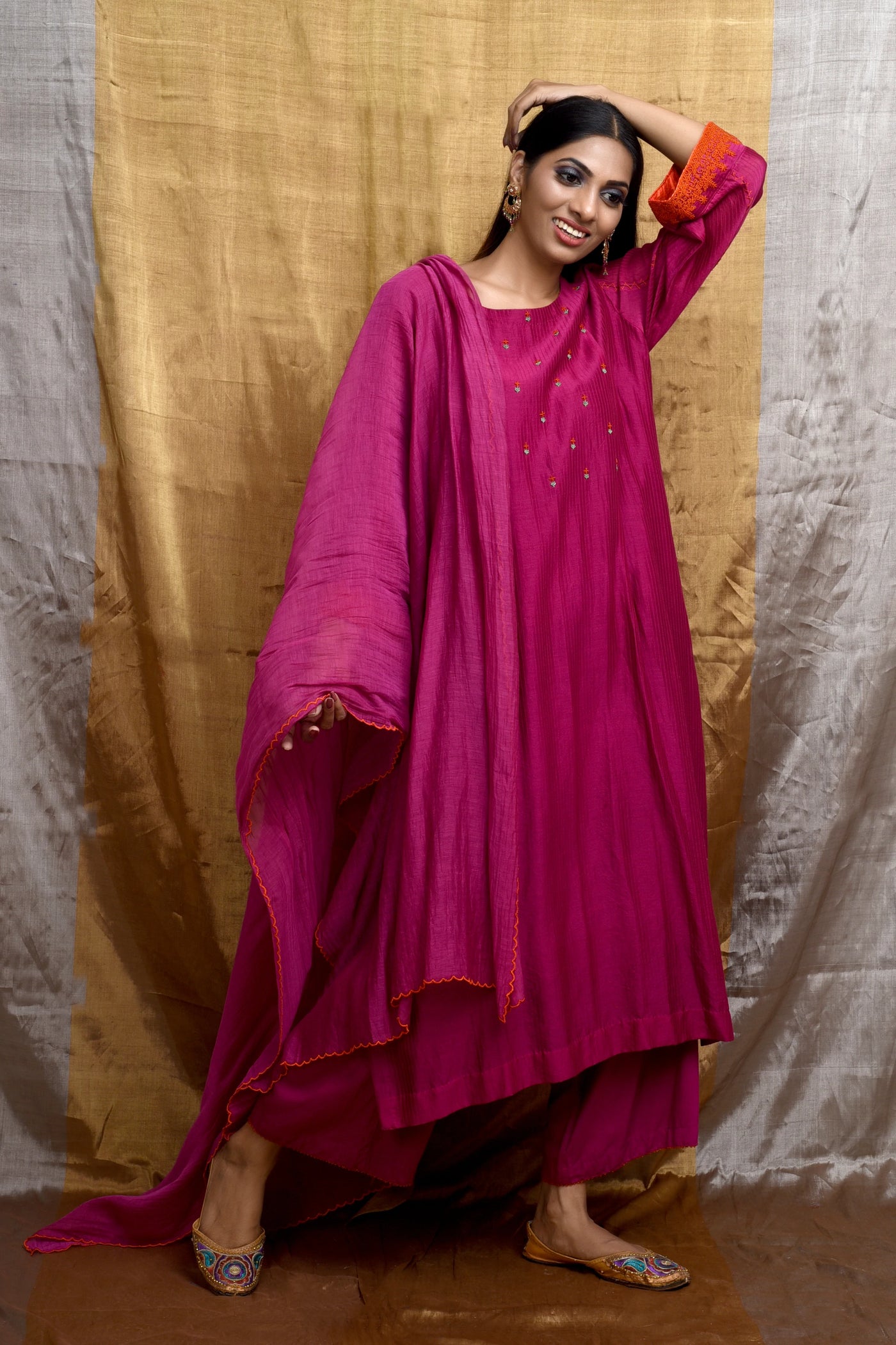 Fuchsia kurta Set - Indian Clothing in Denver, CO, Aurora, CO, Boulder, CO, Fort Collins, CO, Colorado Springs, CO, Parker, CO, Highlands Ranch, CO, Cherry Creek, CO, Centennial, CO, and Longmont, CO. Nationwide shipping USA - India Fashion X