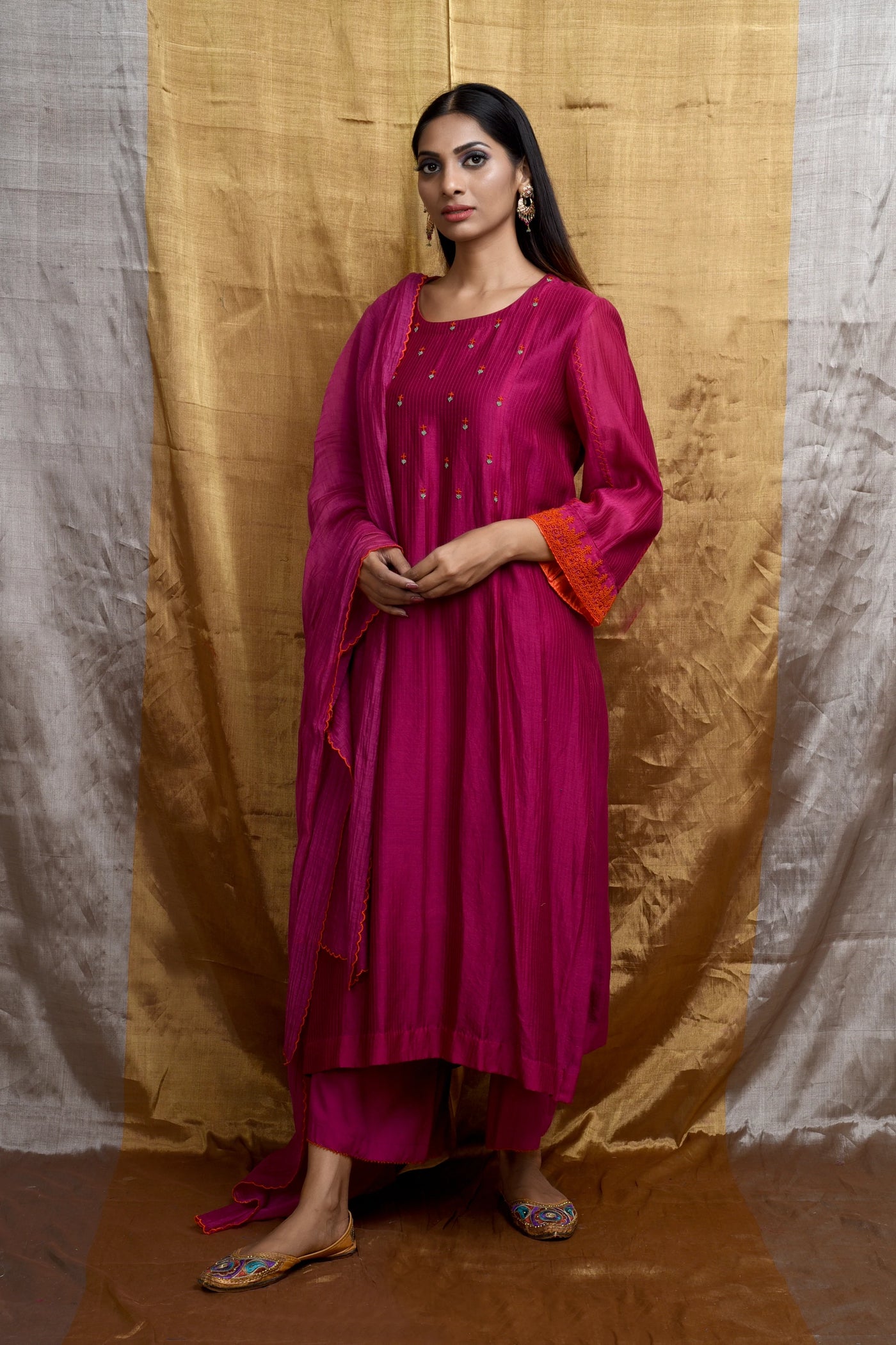 Fuchsia kurta Set - Indian Clothing in Denver, CO, Aurora, CO, Boulder, CO, Fort Collins, CO, Colorado Springs, CO, Parker, CO, Highlands Ranch, CO, Cherry Creek, CO, Centennial, CO, and Longmont, CO. Nationwide shipping USA - India Fashion X