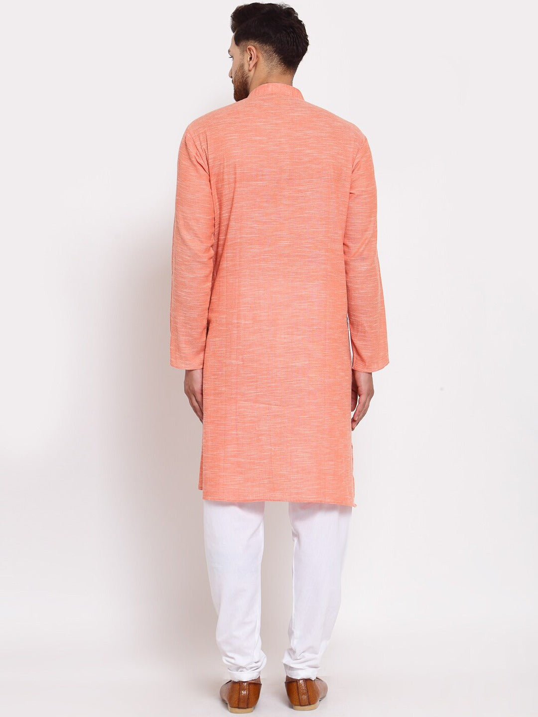 Orange Solid Cotton Kurta Indian Clothing in Denver, CO, Aurora, CO, Boulder, CO, Fort Collins, CO, Colorado Springs, CO, Parker, CO, Highlands Ranch, CO, Cherry Creek, CO, Centennial, CO, and Longmont, CO. NATIONWIDE SHIPPING USA- India Fashion X