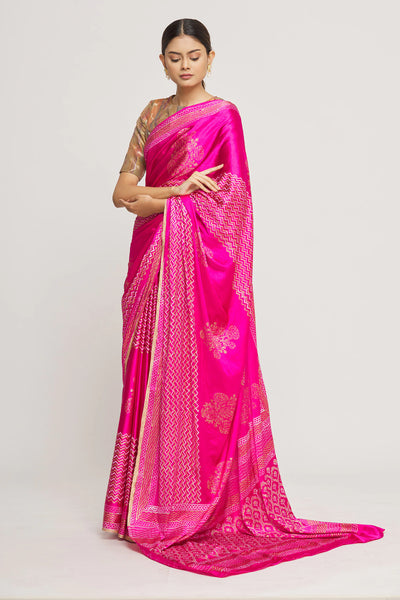 Pink Madras Silk Saree - Indian Clothing in Denver, CO, Aurora, CO, Boulder, CO, Fort Collins, CO, Colorado Springs, CO, Parker, CO, Highlands Ranch, CO, Cherry Creek, CO, Centennial, CO, and Longmont, CO. Nationwide shipping USA - India Fashion X