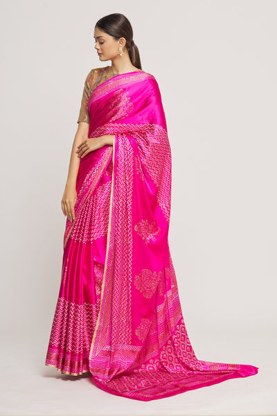 Pink Madras Silk Saree - Indian Clothing in Denver, CO, Aurora, CO, Boulder, CO, Fort Collins, CO, Colorado Springs, CO, Parker, CO, Highlands Ranch, CO, Cherry Creek, CO, Centennial, CO, and Longmont, CO. Nationwide shipping USA - India Fashion X