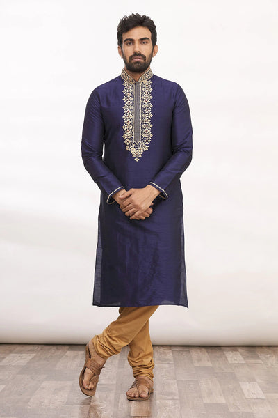 Blue Silk Kurta Set Indian Clothing in Denver, CO, Aurora, CO, Boulder, CO, Fort Collins, CO, Colorado Springs, CO, Parker, CO, Highlands Ranch, CO, Cherry Creek, CO, Centennial, CO, and Longmont, CO. NATIONWIDE SHIPPING USA- India Fashion X