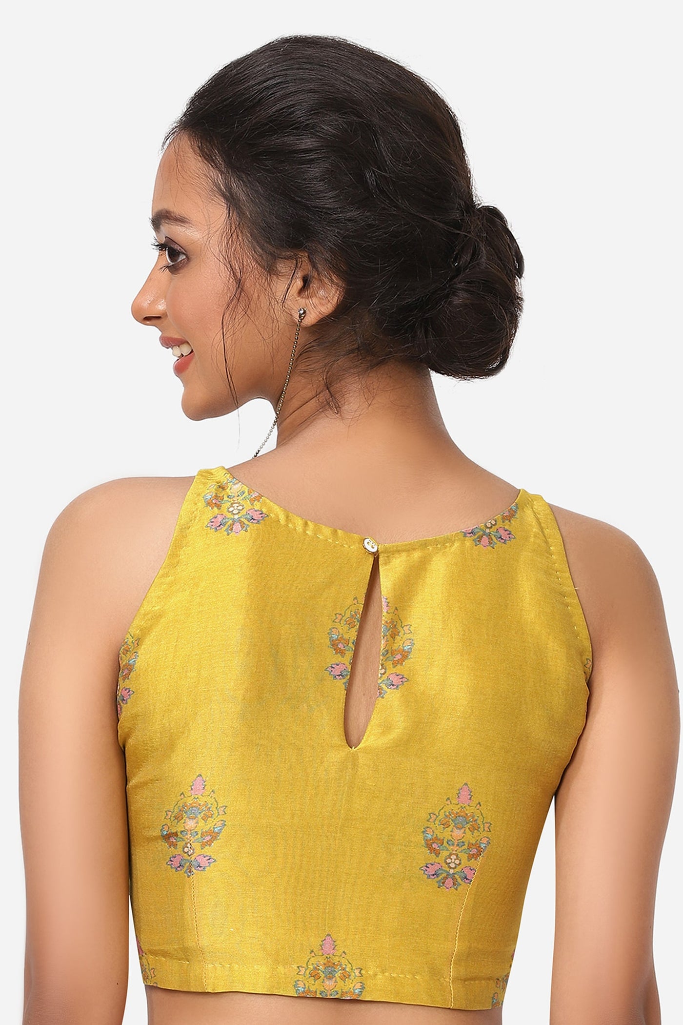 Yellow Silk Saree Blouse - Indian Clothing in Denver, CO, Aurora, CO, Boulder, CO, Fort Collins, CO, Colorado Springs, CO, Parker, CO, Highlands Ranch, CO, Cherry Creek, CO, Centennial, CO, and Longmont, CO. Nationwide shipping USA - India Fashion X