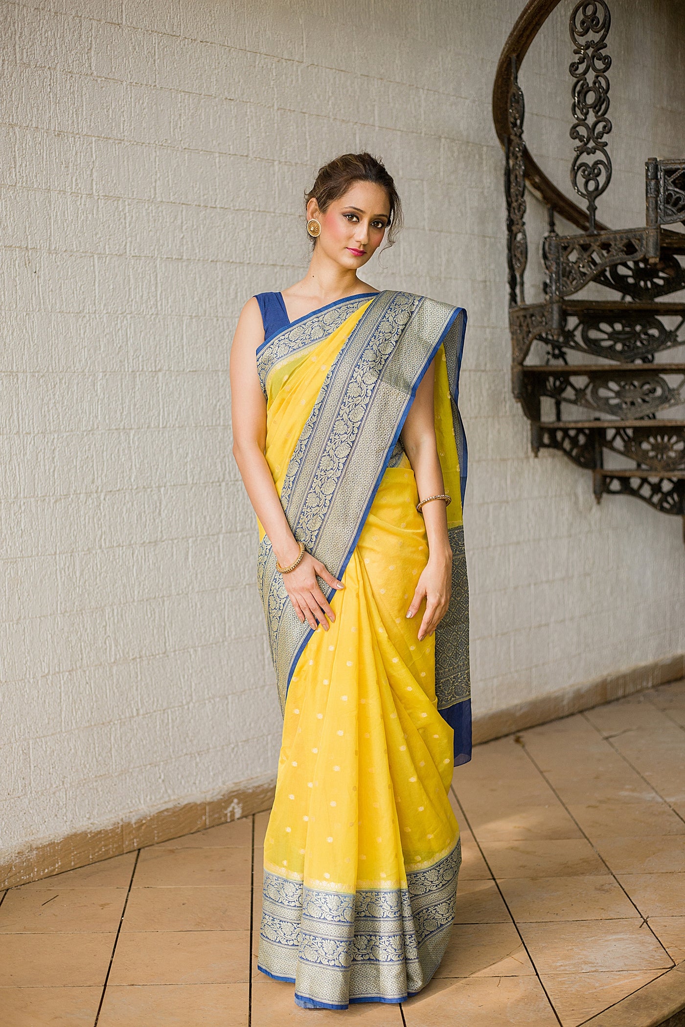 Yellow Self Woven Saree Indian Clothing in Denver, CO, Aurora, CO, Boulder, CO, Fort Collins, CO, Colorado Springs, CO, Parker, CO, Highlands Ranch, CO, Cherry Creek, CO, Centennial, CO, and Longmont, CO. NATIONWIDE SHIPPING USA- India Fashion X