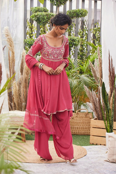 Fushia Pink Salwar Suit - Indian Clothing in Denver, CO, Aurora, CO, Boulder, CO, Fort Collins, CO, Colorado Springs, CO, Parker, CO, Highlands Ranch, CO, Cherry Creek, CO, Centennial, CO, and Longmont, CO. Nationwide shipping USA - India Fashion X