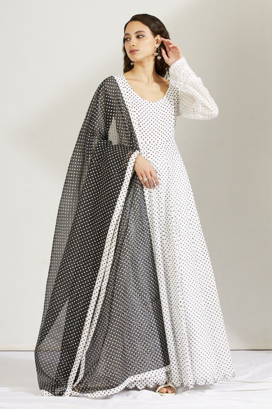 Polka Dot Kurta Set - Indian Clothing in Denver, CO, Aurora, CO, Boulder, CO, Fort Collins, CO, Colorado Springs, CO, Parker, CO, Highlands Ranch, CO, Cherry Creek, CO, Centennial, CO, and Longmont, CO. Nationwide shipping USA - India Fashion X