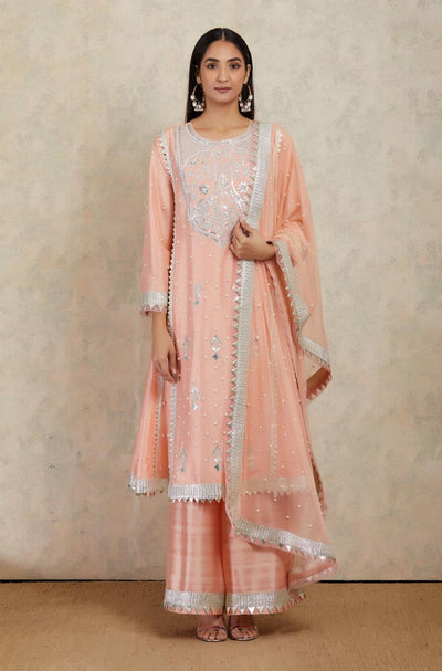 Peach Kali Suit - Indian Clothing in Denver, CO, Aurora, CO, Boulder, CO, Fort Collins, CO, Colorado Springs, CO, Parker, CO, Highlands Ranch, CO, Cherry Creek, CO, Centennial, CO, and Longmont, CO. Nationwide shipping USA - India Fashion X