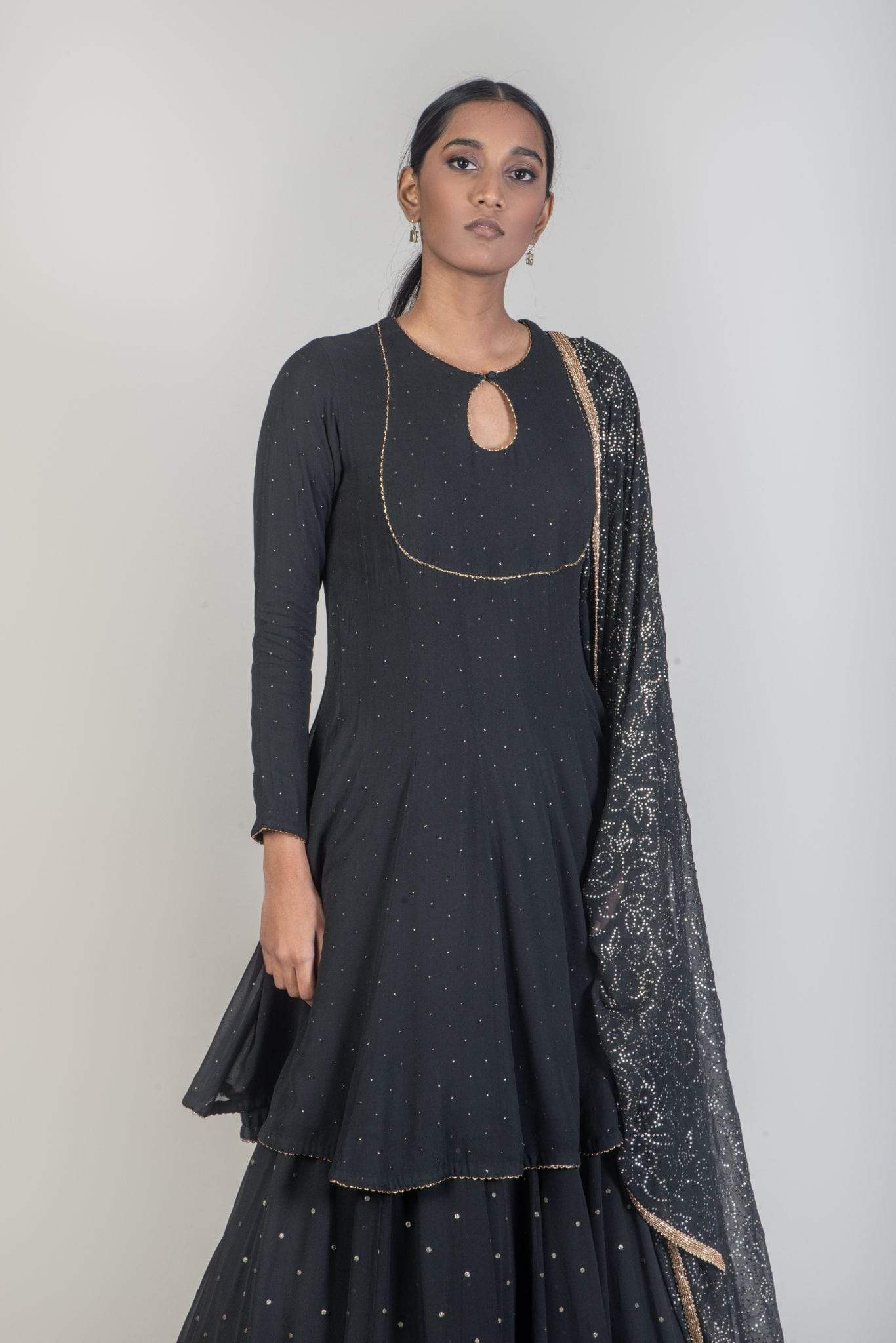 Black Georgette Embroidered Lehenga Indian Clothing in Denver, CO, Aurora, CO, Boulder, CO, Fort Collins, CO, Colorado Springs, CO, Parker, CO, Highlands Ranch, CO, Cherry Creek, CO, Centennial, CO, and Longmont, CO. NATIONWIDE SHIPPING USA- India Fashion X