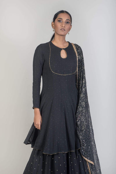 Black Georgette Embroidered Lehenga Indian Clothing in Denver, CO, Aurora, CO, Boulder, CO, Fort Collins, CO, Colorado Springs, CO, Parker, CO, Highlands Ranch, CO, Cherry Creek, CO, Centennial, CO, and Longmont, CO. NATIONWIDE SHIPPING USA- India Fashion X
