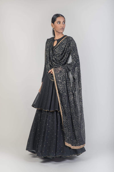 Black Georgette Embroidered Lehenga Indian Clothing in Denver, CO, Aurora, CO, Boulder, CO, Fort Collins, CO, Colorado Springs, CO, Parker, CO, Highlands Ranch, CO, Cherry Creek, CO, Centennial, CO, and Longmont, CO. NATIONWIDE SHIPPING USA- India Fashion X