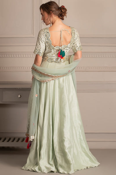 Mint Embroidered Anarkali Set Indian Clothing in Denver, CO, Aurora, CO, Boulder, CO, Fort Collins, CO, Colorado Springs, CO, Parker, CO, Highlands Ranch, CO, Cherry Creek, CO, Centennial, CO, and Longmont, CO. NATIONWIDE SHIPPING USA- India Fashion X