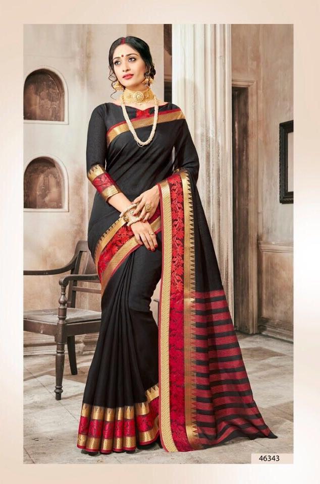 Khadi Faux Silk Saree Collection- black - Indian Clothing in Denver, CO, Aurora, CO, Boulder, CO, Fort Collins, CO, Colorado Springs, CO, Parker, CO, Highlands Ranch, CO, Cherry Creek, CO, Centennial, CO, and Longmont, CO. Nationwide shipping USA - India Fashion X