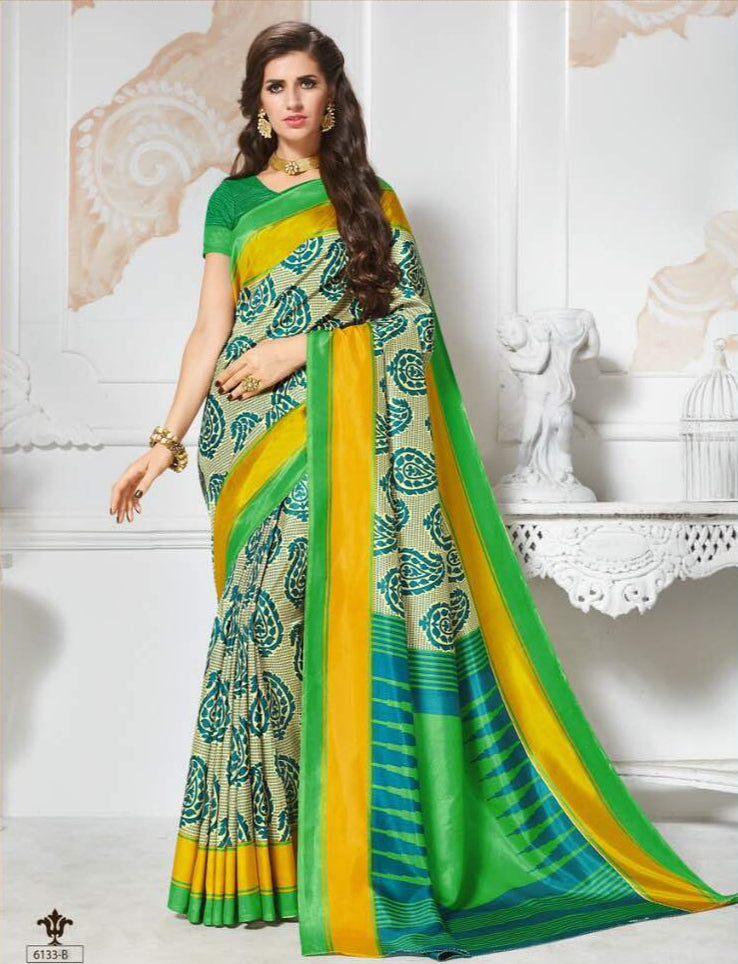 Vinamrita Faux Saree Collection- green - Indian Clothing in Denver, CO, Aurora, CO, Boulder, CO, Fort Collins, CO, Colorado Springs, CO, Parker, CO, Highlands Ranch, CO, Cherry Creek, CO, Centennial, CO, and Longmont, CO. Nationwide shipping USA - India Fashion X