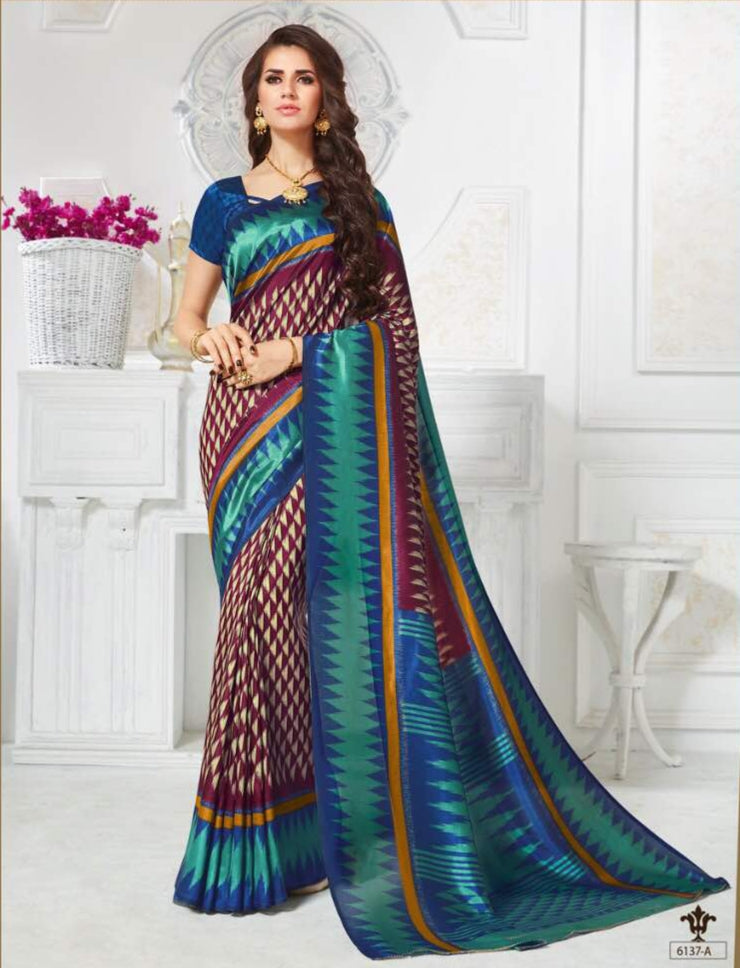 Vinamrita Faux Saree Collection- maroon - Indian Clothing in Denver, CO, Aurora, CO, Boulder, CO, Fort Collins, CO, Colorado Springs, CO, Parker, CO, Highlands Ranch, CO, Cherry Creek, CO, Centennial, CO, and Longmont, CO. Nationwide shipping USA - India Fashion X