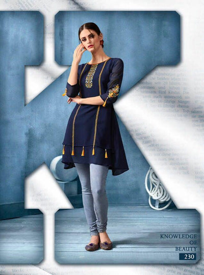 Kajri Silk Kurti Collection - black - Indian Clothing in Denver, CO, Aurora, CO, Boulder, CO, Fort Collins, CO, Colorado Springs, CO, Parker, CO, Highlands Ranch, CO, Cherry Creek, CO, Centennial, CO, and Longmont, CO. Nationwide shipping USA - India Fashion X