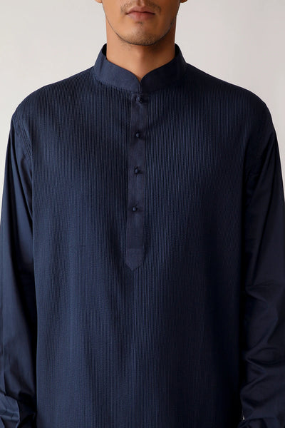 Navy Pintucked Kurta Set Indian Clothing in Denver, CO, Aurora, CO, Boulder, CO, Fort Collins, CO, Colorado Springs, CO, Parker, CO, Highlands Ranch, CO, Cherry Creek, CO, Centennial, CO, and Longmont, CO. NATIONWIDE SHIPPING USA- India Fashion X