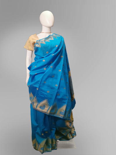 Vibrant Blue Saree Indian Clothing in Denver, CO, Aurora, CO, Boulder, CO, Fort Collins, CO, Colorado Springs, CO, Parker, CO, Highlands Ranch, CO, Cherry Creek, CO, Centennial, CO, and Longmont, CO. NATIONWIDE SHIPPING USA- India Fashion X