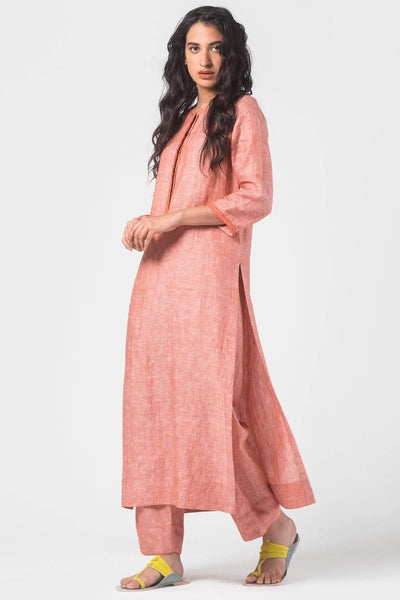 Pink Chambray Tunic Set Indian Clothing in Denver, CO, Aurora, CO, Boulder, CO, Fort Collins, CO, Colorado Springs, CO, Parker, CO, Highlands Ranch, CO, Cherry Creek, CO, Centennial, CO, and Longmont, CO. NATIONWIDE SHIPPING USA- India Fashion X
