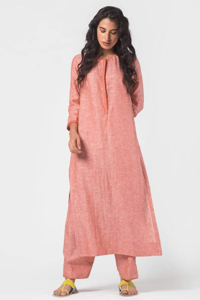 Pink Chambray Tunic Set Indian Clothing in Denver, CO, Aurora, CO, Boulder, CO, Fort Collins, CO, Colorado Springs, CO, Parker, CO, Highlands Ranch, CO, Cherry Creek, CO, Centennial, CO, and Longmont, CO. NATIONWIDE SHIPPING USA- India Fashion X