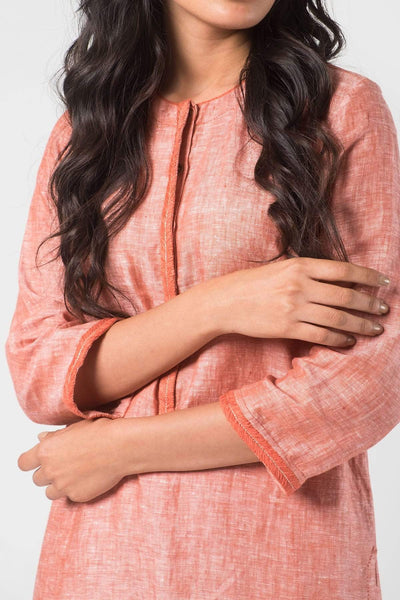 Pink Chambray Tunic Set Indian Clothing in Denver, CO, Aurora, CO, Boulder, CO, Fort Collins, CO, Colorado Springs, CO, Parker, CO, Highlands Ranch, CO, Cherry Creek, CO, Centennial, CO, and Longmont, CO. NATIONWIDE SHIPPING USA- India Fashion X