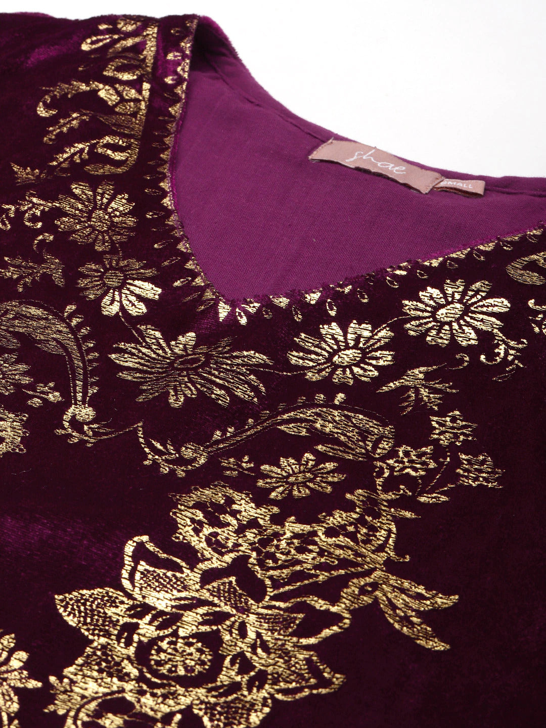 Purple & Gold Velvet Kurta - Indian Clothing in Denver, CO, Aurora, CO, Boulder, CO, Fort Collins, CO, Colorado Springs, CO, Parker, CO, Highlands Ranch, CO, Cherry Creek, CO, Centennial, CO, and Longmont, CO. Nationwide shipping USA - India Fashion X
