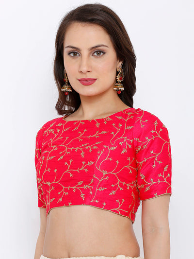 Pink Embroidered Saree Blouse Indian Clothing in Denver, CO, Aurora, CO, Boulder, CO, Fort Collins, CO, Colorado Springs, CO, Parker, CO, Highlands Ranch, CO, Cherry Creek, CO, Centennial, CO, and Longmont, CO. NATIONWIDE SHIPPING USA- India Fashion X
