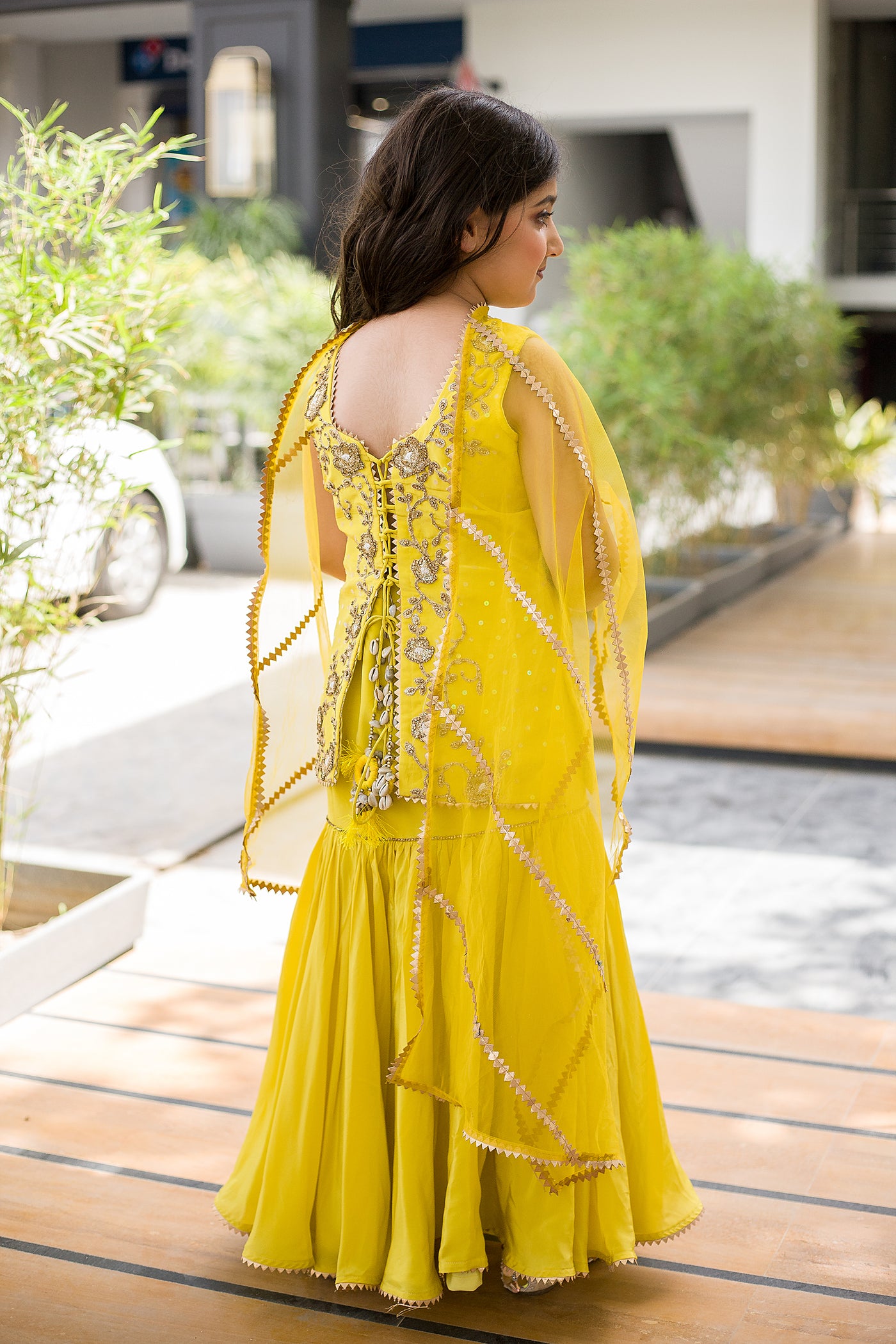 Girls' Yellow Embroidered Skirt Set Indian Clothing in Denver, CO, Aurora, CO, Boulder, CO, Fort Collins, CO, Colorado Springs, CO, Parker, CO, Highlands Ranch, CO, Cherry Creek, CO, Centennial, CO, and Longmont, CO. NATIONWIDE SHIPPING USA- India Fashion X