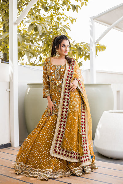 Mustard Yellow Ethnic Jeweled Skirt Set Indian Clothing in Denver, CO, Aurora, CO, Boulder, CO, Fort Collins, CO, Colorado Springs, CO, Parker, CO, Highlands Ranch, CO, Cherry Creek, CO, Centennial, CO, and Longmont, CO. NATIONWIDE SHIPPING USA- India Fashion X