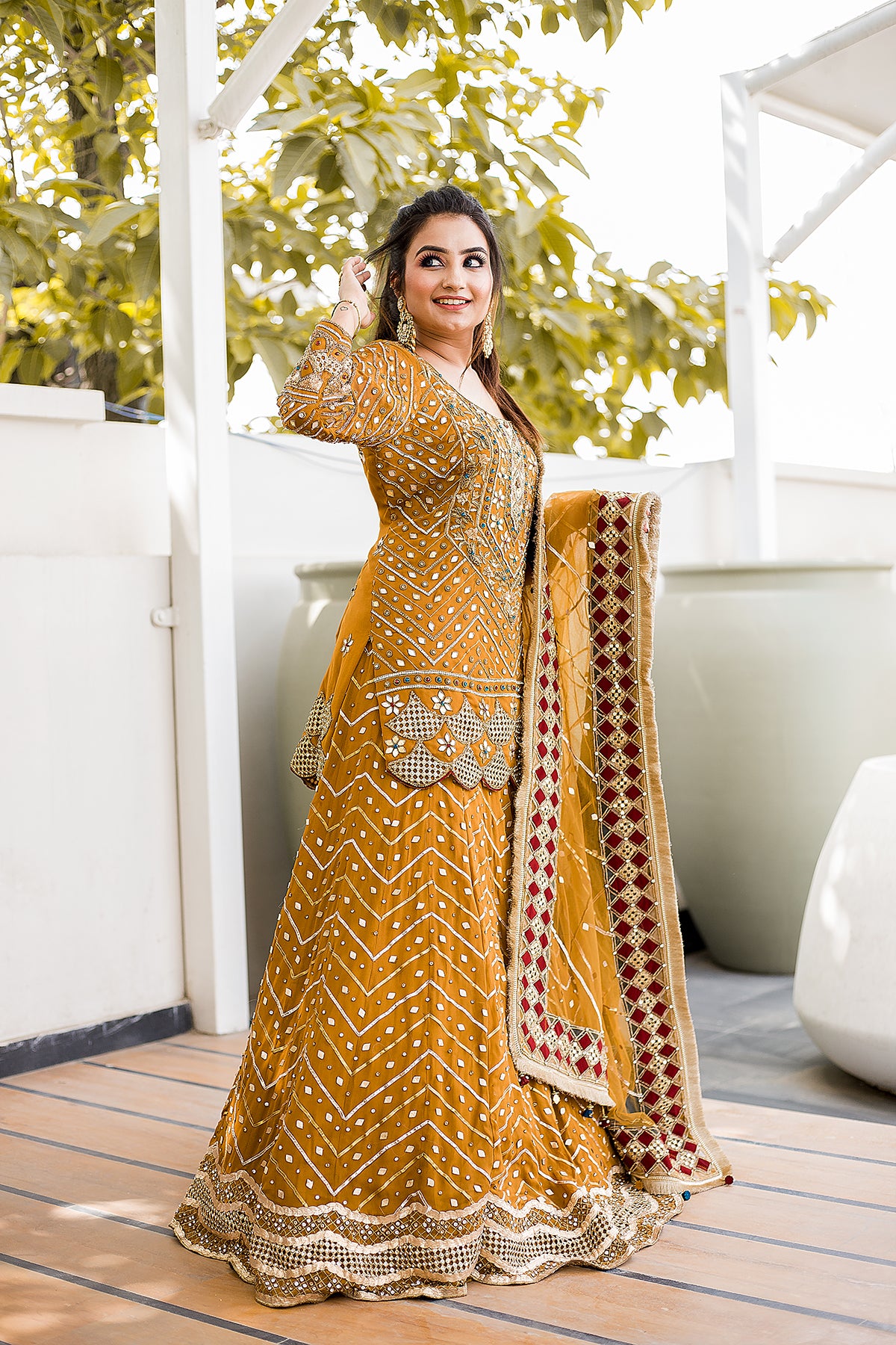 Mustard Yellow Ethnic Jeweled Skirt Set Indian Clothing in Denver, CO, Aurora, CO, Boulder, CO, Fort Collins, CO, Colorado Springs, CO, Parker, CO, Highlands Ranch, CO, Cherry Creek, CO, Centennial, CO, and Longmont, CO. NATIONWIDE SHIPPING USA- India Fashion X