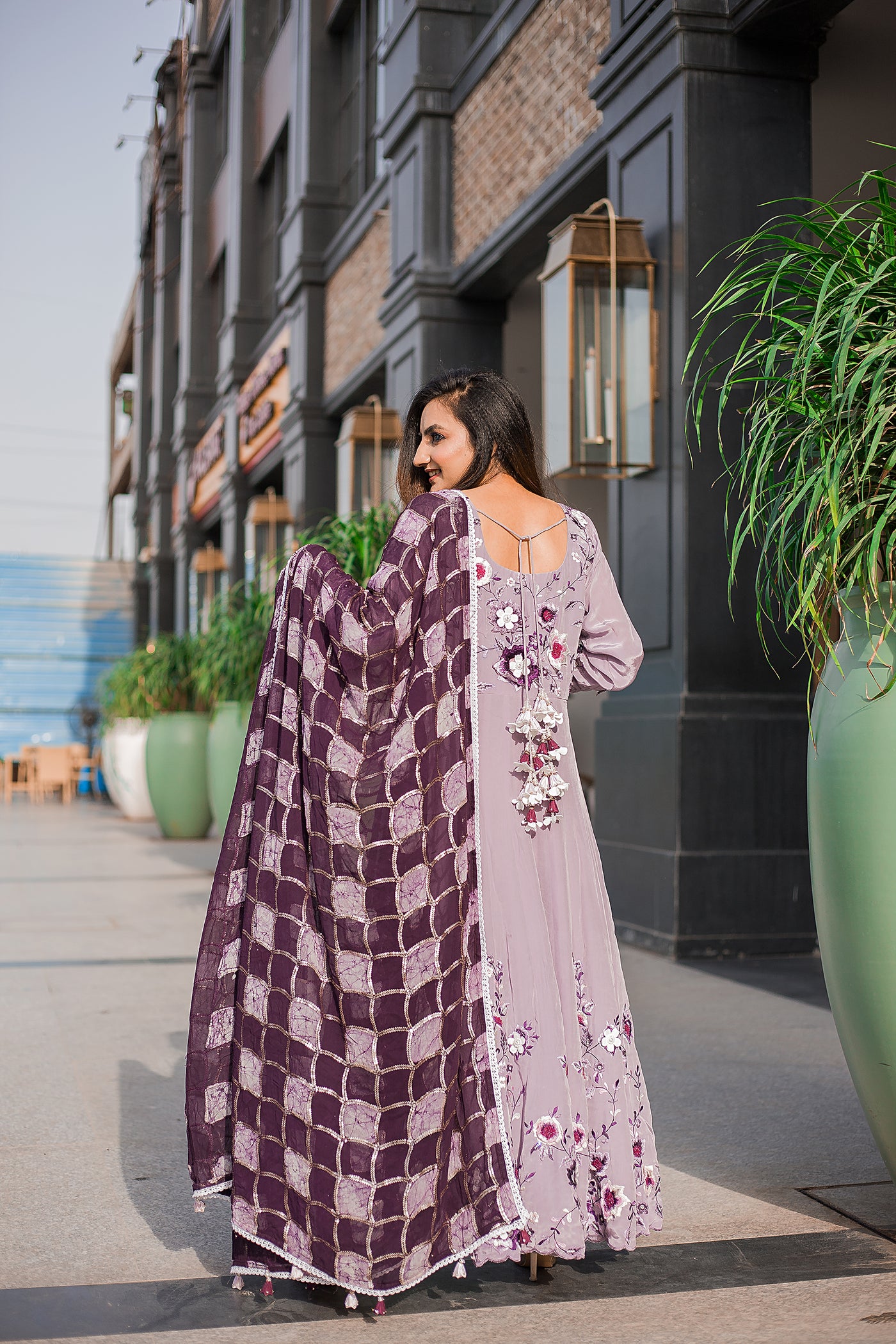 Violet Embroidered Patiala Suit Indian Clothing in Denver, CO, Aurora, CO, Boulder, CO, Fort Collins, CO, Colorado Springs, CO, Parker, CO, Highlands Ranch, CO, Cherry Creek, CO, Centennial, CO, and Longmont, CO. NATIONWIDE SHIPPING USA- India Fashion X