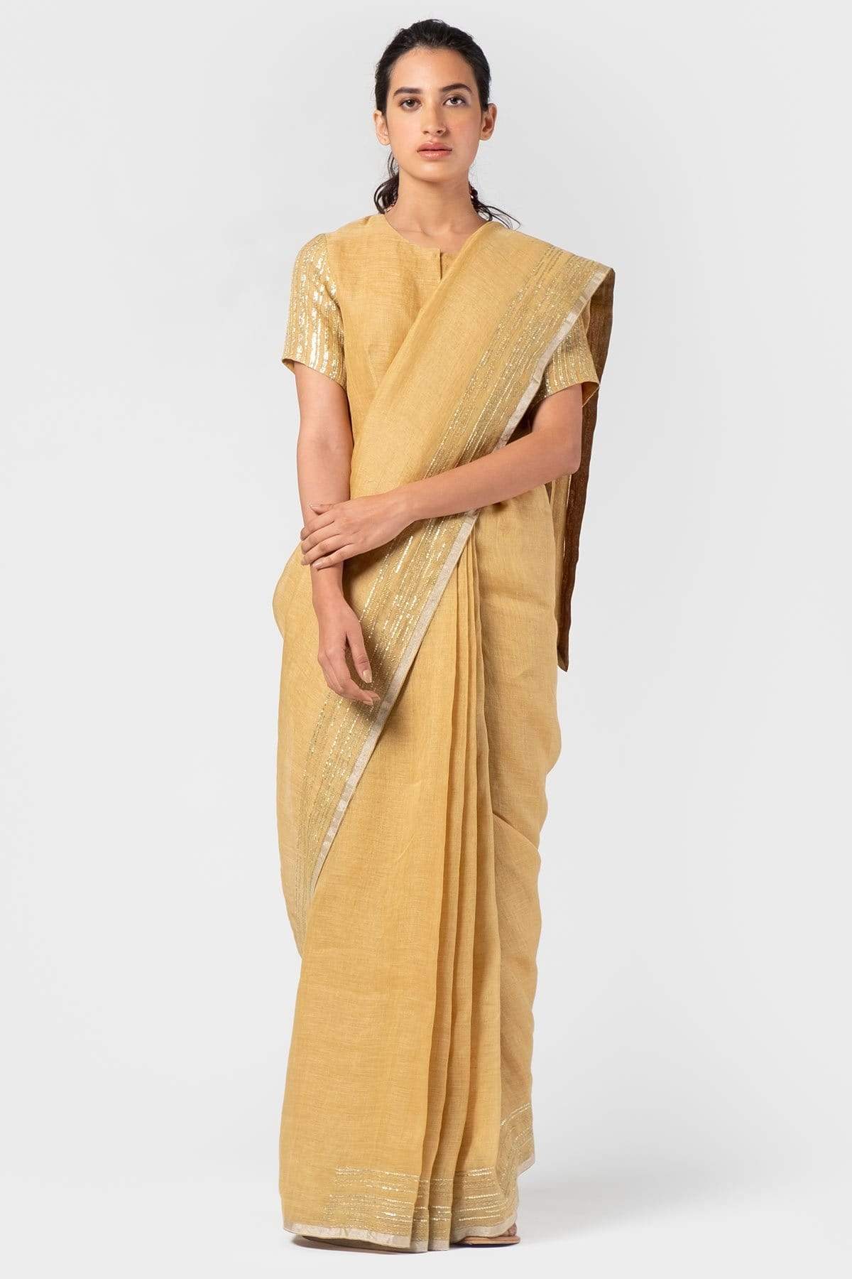 Evening Linen Saree Indian Clothing in Denver, CO, Aurora, CO, Boulder, CO, Fort Collins, CO, Colorado Springs, CO, Parker, CO, Highlands Ranch, CO, Cherry Creek, CO, Centennial, CO, and Longmont, CO. NATIONWIDE SHIPPING USA- India Fashion X