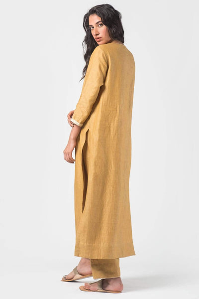 Deep Flax Chambray Tunic Set Indian Clothing in Denver, CO, Aurora, CO, Boulder, CO, Fort Collins, CO, Colorado Springs, CO, Parker, CO, Highlands Ranch, CO, Cherry Creek, CO, Centennial, CO, and Longmont, CO. NATIONWIDE SHIPPING USA- India Fashion X