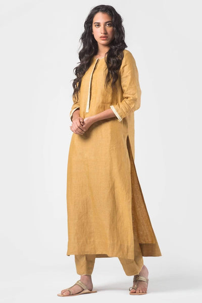 Deep Flax Chambray Tunic Set Indian Clothing in Denver, CO, Aurora, CO, Boulder, CO, Fort Collins, CO, Colorado Springs, CO, Parker, CO, Highlands Ranch, CO, Cherry Creek, CO, Centennial, CO, and Longmont, CO. NATIONWIDE SHIPPING USA- India Fashion X