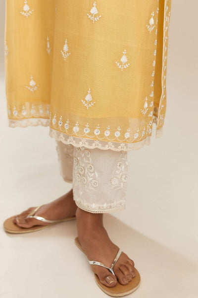 Yellow Short Kalidar Kurta Set - Indian Clothing in Denver, CO, Aurora, CO, Boulder, CO, Fort Collins, CO, Colorado Springs, CO, Parker, CO, Highlands Ranch, CO, Cherry Creek, CO, Centennial, CO, and Longmont, CO. Nationwide shipping USA - India Fashion X