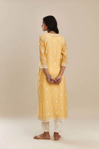 Yellow Short Kalidar Kurta Set - Indian Clothing in Denver, CO, Aurora, CO, Boulder, CO, Fort Collins, CO, Colorado Springs, CO, Parker, CO, Highlands Ranch, CO, Cherry Creek, CO, Centennial, CO, and Longmont, CO. Nationwide shipping USA - India Fashion X