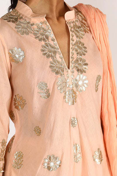 Peach Embroidered Salwar Kameez - Indian Clothing in Denver, CO, Aurora, CO, Boulder, CO, Fort Collins, CO, Colorado Springs, CO, Parker, CO, Highlands Ranch, CO, Cherry Creek, CO, Centennial, CO, and Longmont, CO. Nationwide shipping USA - India Fashion X