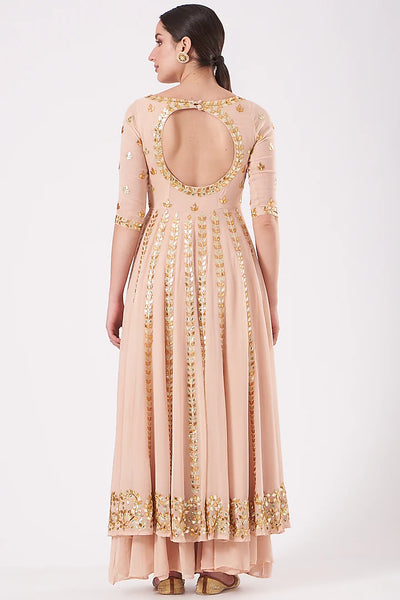 Blush Pink Embroidered Anarkali Set - Indian Clothing in Denver, CO, Aurora, CO, Boulder, CO, Fort Collins, CO, Colorado Springs, CO, Parker, CO, Highlands Ranch, CO, Cherry Creek, CO, Centennial, CO, and Longmont, CO. Nationwide shipping USA - India Fashion X